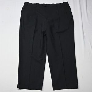 Bespoke 36x30 Gray Wool Pleated‎ Cuffed Suit Trousers Mens Dress Pants